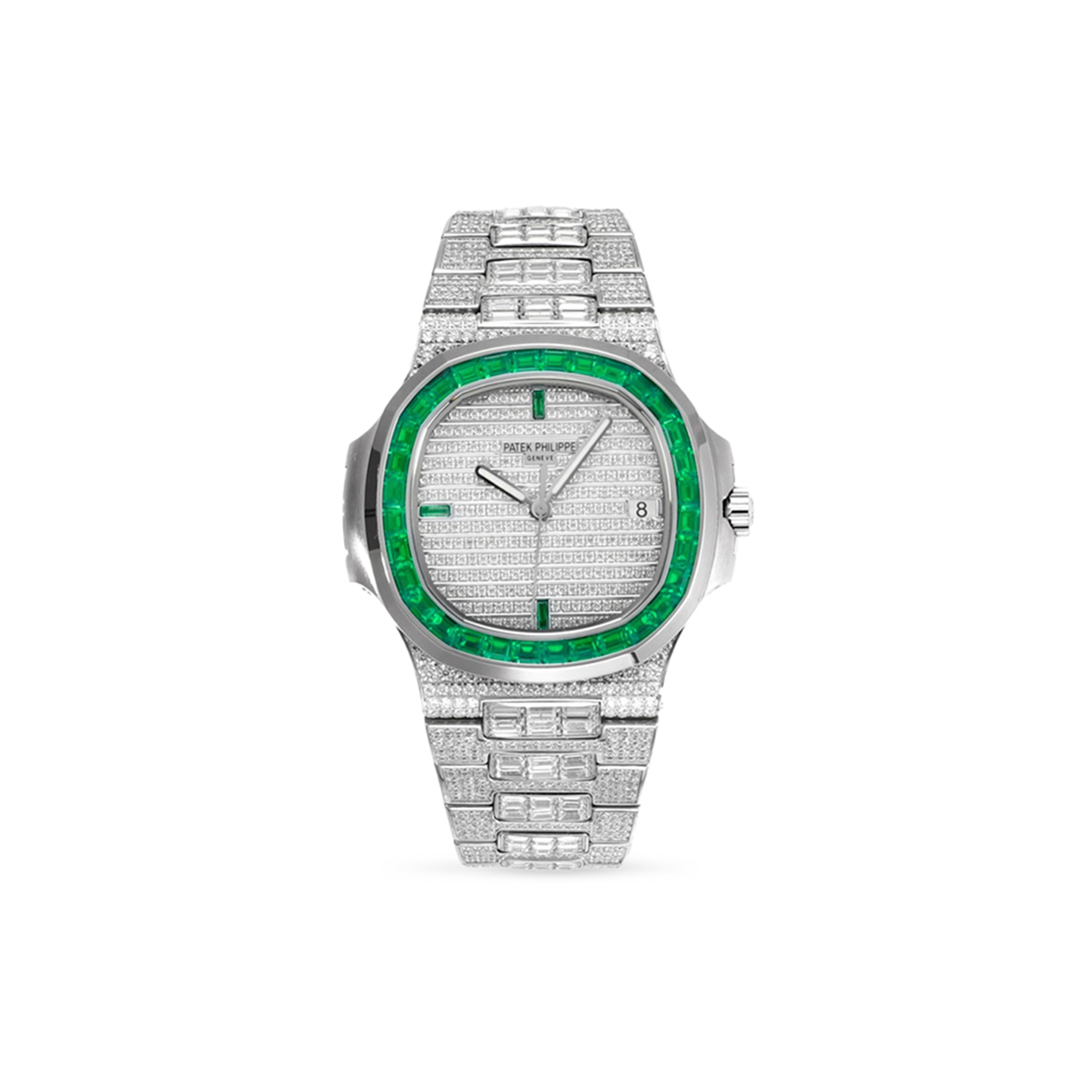 Pat*k Phi1i*pe nautilus platinum green watch 5711/1300a